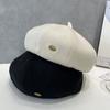 Winter Sweet and Elegant Small Round Beret Hat for Women Fashionable Gentle  Warm Casual  Versatile  Temperamental Octagonal Hat