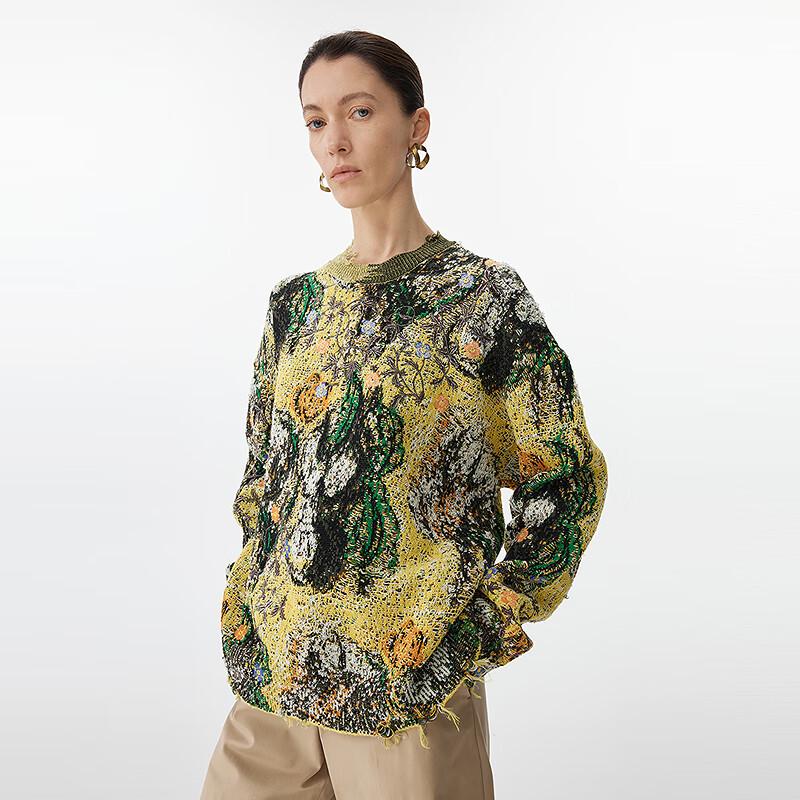 JNBY 2025 Весенний пуловер с круглым вырезом