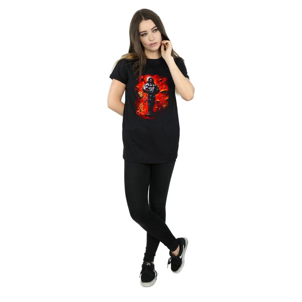 DC Comics Womens/Ladies Lobo Cosmos Cotton Boyfriend T-Shirt