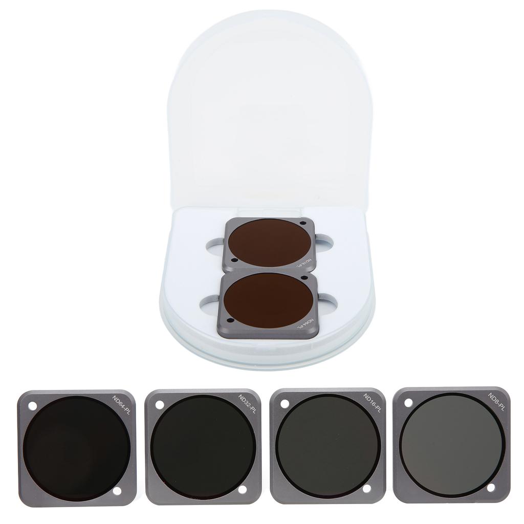 Junesta 4 In 1 NDPL Filter ND8‑PL ND16‑PL ND32‑PL ND64‑PL Filters for DJI Action 2 Camera