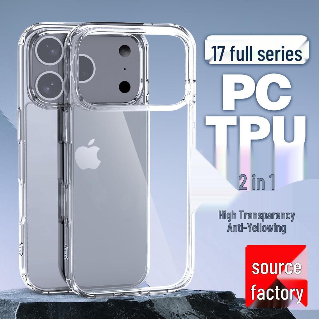 Магнитный прозрачный защитный чехол для Apple 17 Pro Max - Ударопрочный с кнопкой для фото