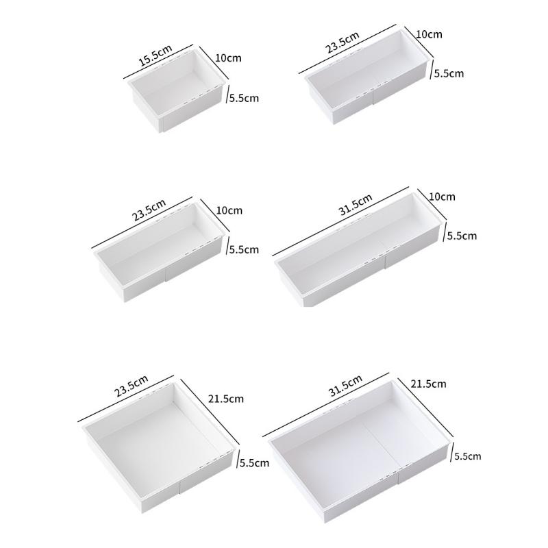 Durable Plastic Drawer Organizer Adjustable Compartments Multi Size for Office Desk Kitchen Bedroom Storage