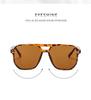 Vintage Square Sunglasses for Women Men Thick Frame Double Bridges Eyewear Female Chic Polygon Sun Glasses UV400 Shades