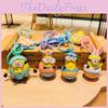 Adorable Cartoon Minion Keychain Silicone Key Ring Cute Gift For Women And Kids
