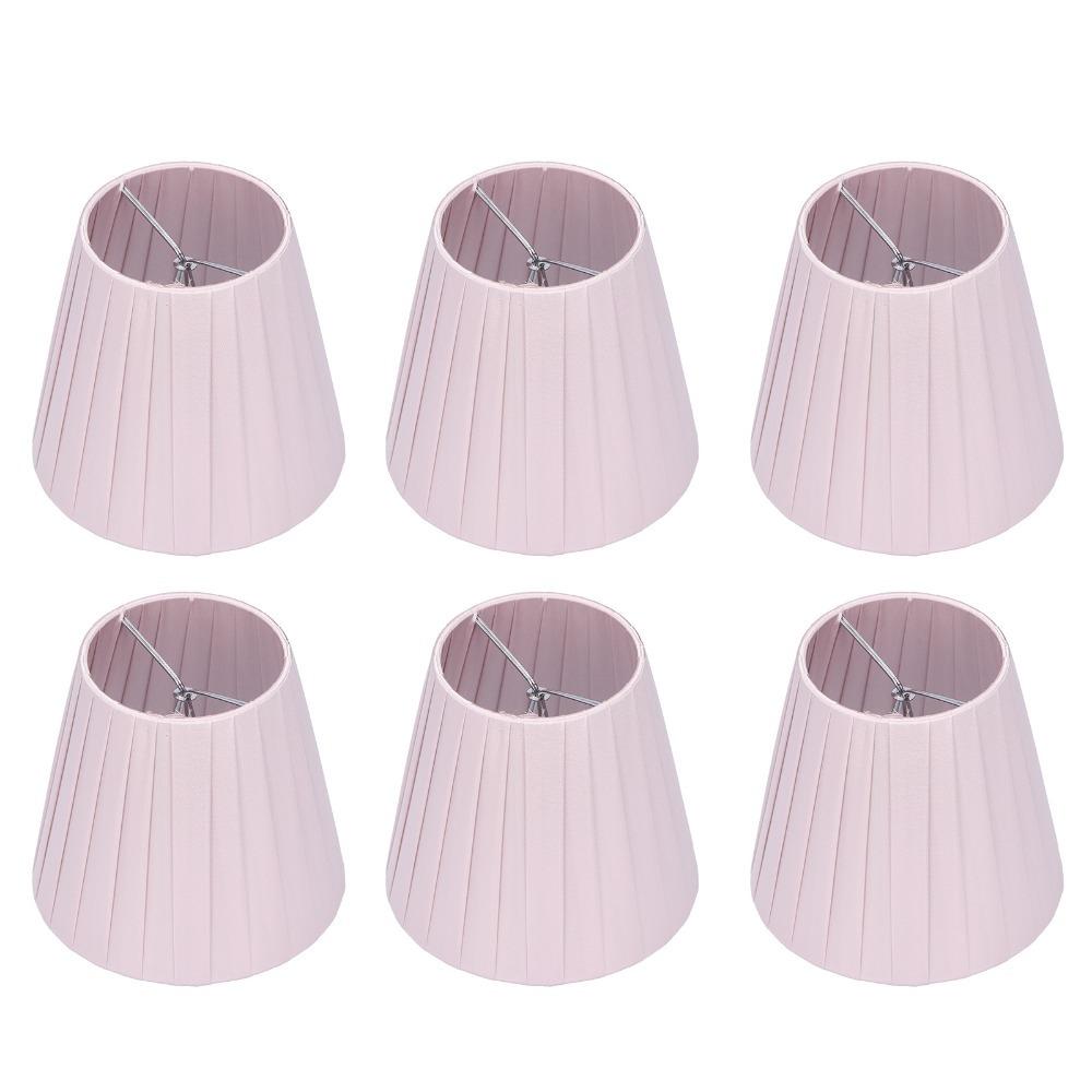 6PCS Clip On Design Cloth Lampshade Lightweight Wall Lamp Shade  Chandelier Replacement