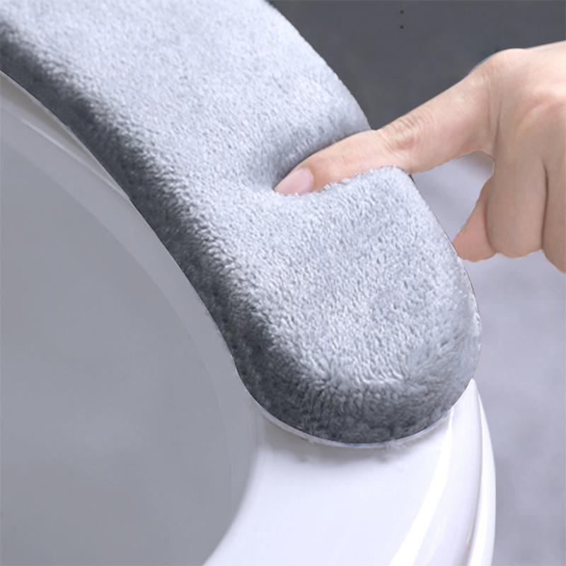 Thickened Large French Velvet Toilet Pad Soft Washer Four Seasons Universal Sticker Waterproof