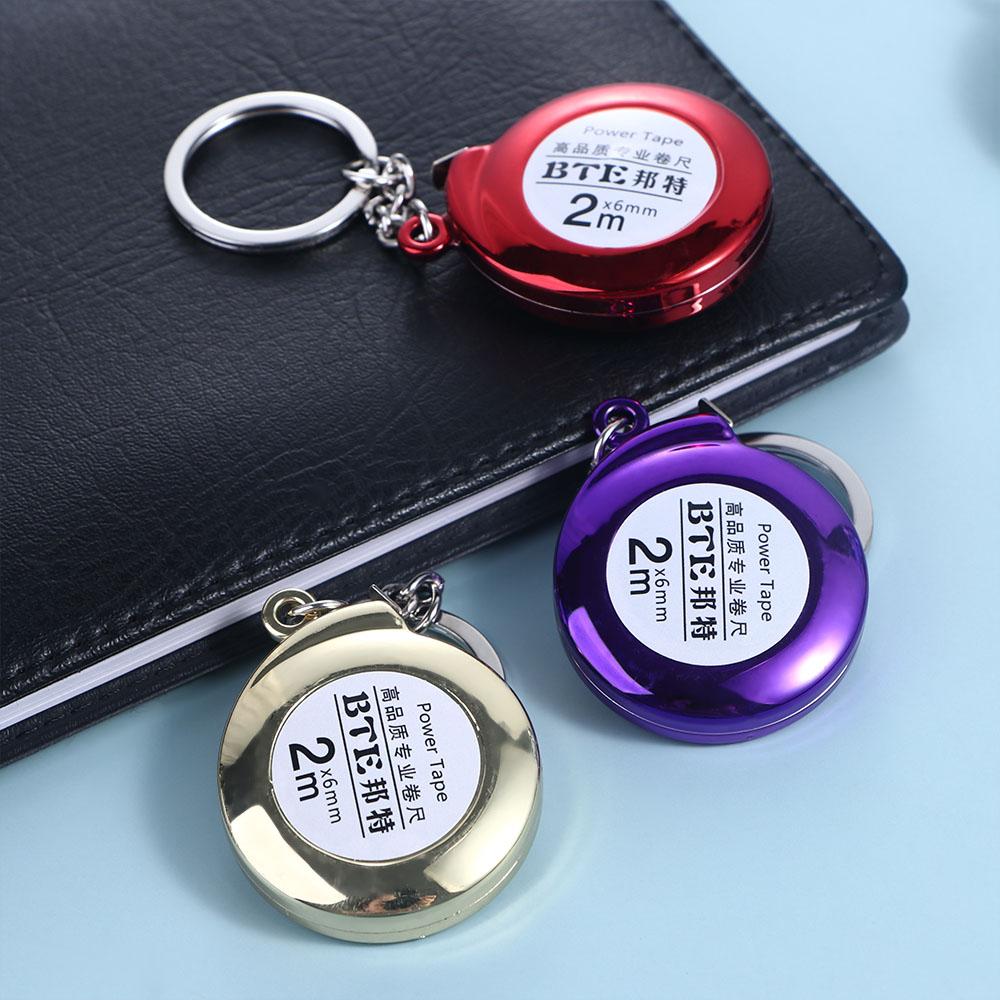 Roulette Retractable Ruler Mini Steel Tape Measure Pocket Keychain Tape Construction Tools