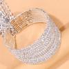 Fashion Long Tassel Rhinestone Bangle Bracelet for Women Boho Multi Layer Bracelet Bangle Hand Jewelry Accessories