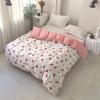 1 шт. Красочный пододеяльник с цветочным принтом, мягкий дышащий пододеяльник из чистого хлопка для девочек, женщин, шикарное цветочное постельное белье размера queen