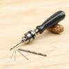 Drill Chuck Hand Drill Set with 1.5/2.0/3.0/4.0/5.0mm Bits Manual Drilling Tools Multifunction Hand Twist Drill DIY Hand Tools