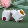 1Pc E27 Socket Lamp Bulb Adapter White Led Light Lamp Bulbs Socket Base Lamp Holder Holder Plug Adapter On/Off Switch
