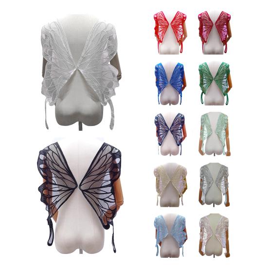 1 пара кружевных воротников с вырезом, мягкая ткань, дизайн с крыльями бабочки, устойчивые к разрыву, воротники на спине «сделай сам», для швейного магазина