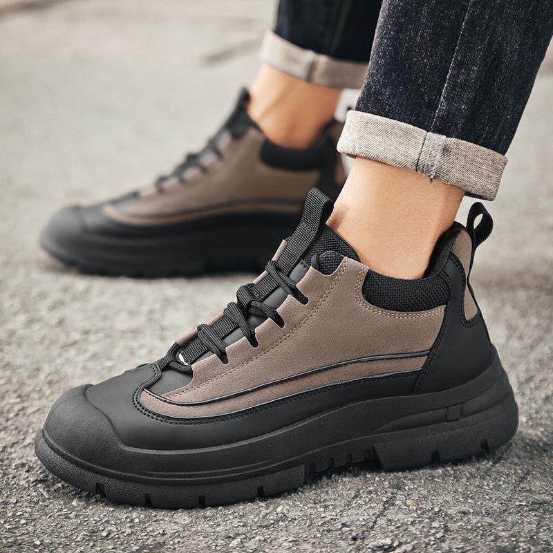 Зимние ботинки для мужчин, сохраняющие тепло, хлопковая обувь, походная обувь, плюшевые теплые высокие ботинки, мужские кроссовки