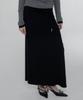 Chix Metal Tip Strap Drape Maxi Skirt Black