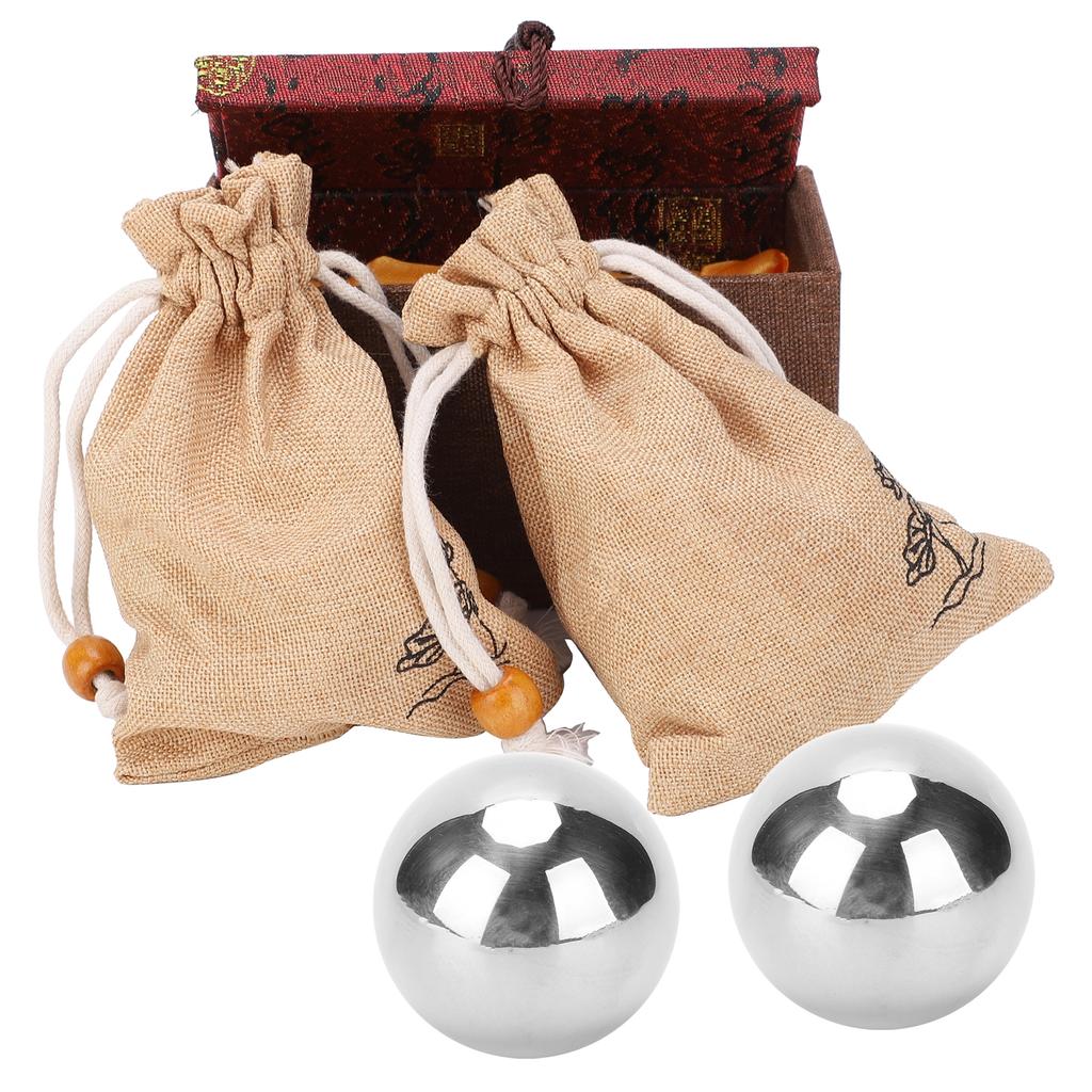 2 шт. ручной стальной шарик из твердой нержавеющей стали 304, реабилитационный тренажер для фитнеса, массажный инструмент, диаметр 50 мм