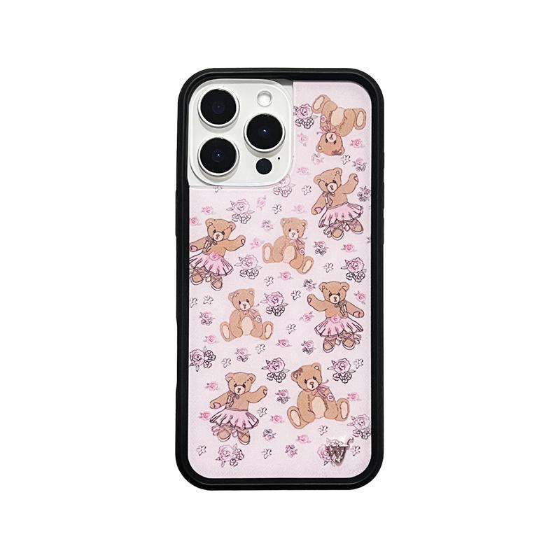 Чехол для телефона Wildflower Anime 3D Медвежонок-Балерина для iPhone 12 13 14 15 16 Pro Max Plus wf Котёнок Утенок Милый Мультяшный Медведь Панда