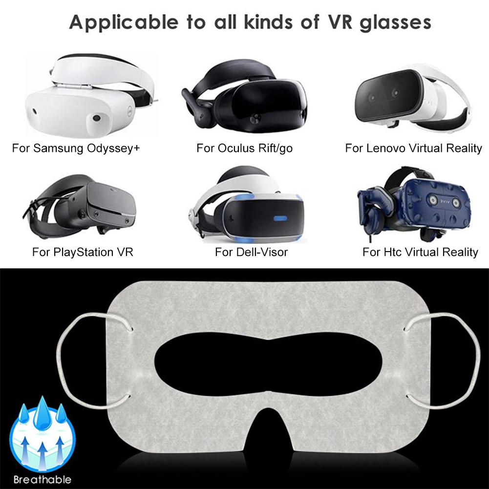 100Pcs Disposable VR Mask Breathable VR Eye Covers Sweat Guard VR Sweat Mask for Meta Quest 3S VR Headset Accessories