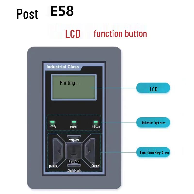 POSTEK E58 Thermal Transfer Label Printer