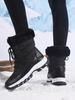 Winter Warm Snow Boots for Women Faux Fur Lining Waterproof Mid-Calf Ankle Booties Anti-Slip Outdoor Shoes Women's Lace Up Walking Hiking Sport Boots