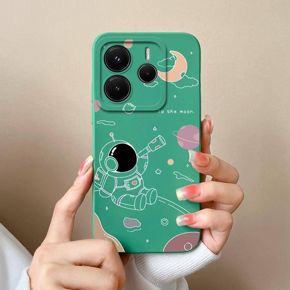 New Case For Redmi Note 11 11S 11E 11T 14 14S 12 12S 12R 12Turbo Pro Plus 4G 5G Fashion Astronaut Pattern Slim Silicone Anti Drop Shell For Redmi Capa