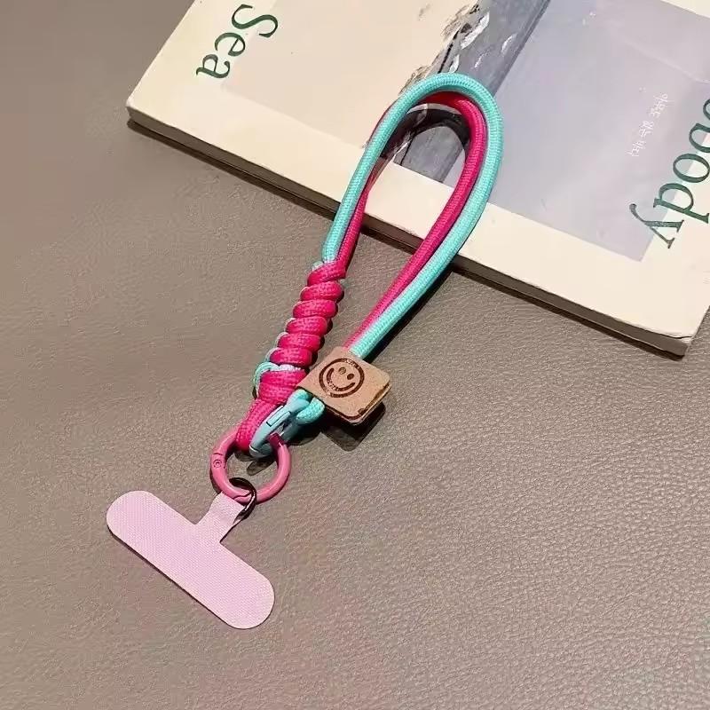 Double Ring Buckle Woven Mobile Phone Lanyard Women Men Universal Anti-Loss Keychains Pendant Wrist Short Straps Accessories