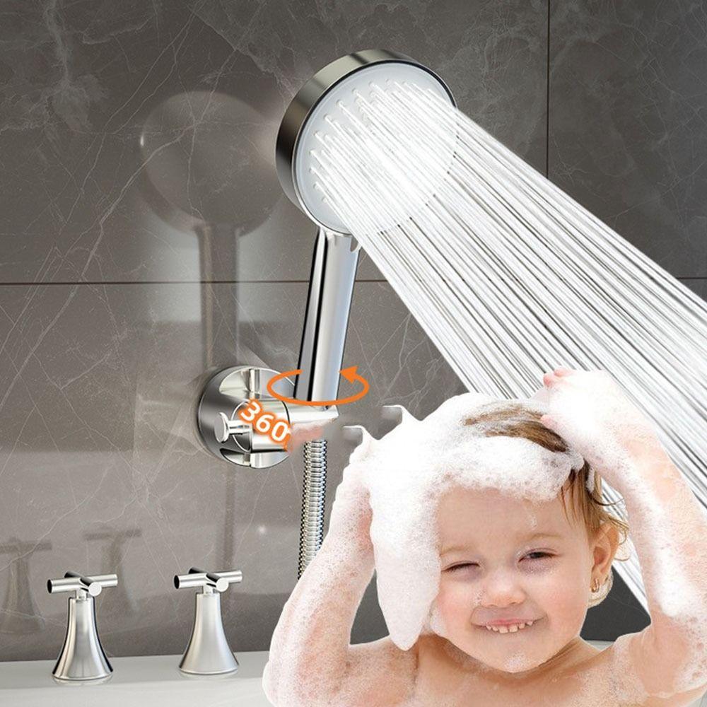 Self-adhesive Shower Head Stand Bracket with Hook Shower Fixed Base Home