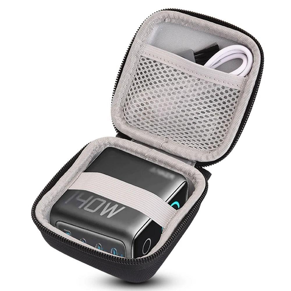 Сумка для хранения зарядного устройства Hard Charger Черный Интеллектуальный цифровой дисплей Чехол для переноски зарядного устройства EVA Зарядное устройство с цифровым дисплеем для Anker 140 Вт