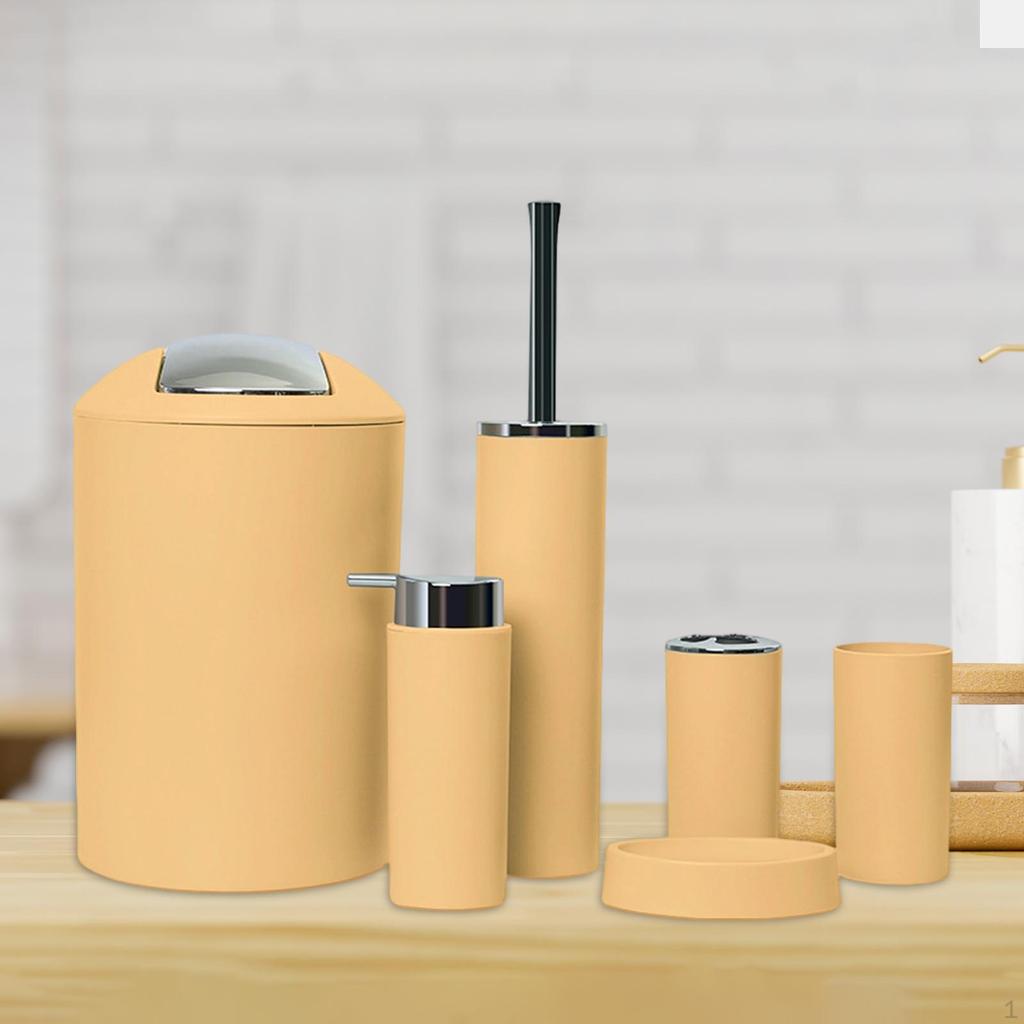 Набор из 6 предметов аксессуаров для ванной комнаты, принадлежности, легко чистить, для дома, квартиры, мыльница