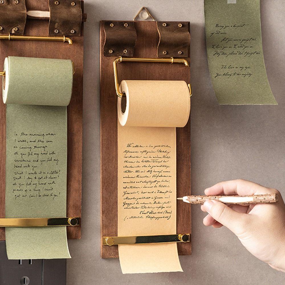 Hangable Vintage Sticky Notes Tear-Off Note Splint Message Pad Wooden Memo Clipboards Wall Decor