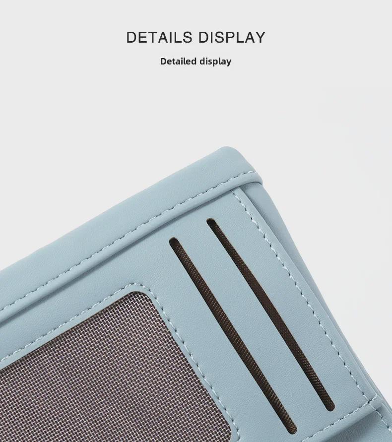 Женский мягкий кожаный короткий кошелек с несколькими отделениями для карт и принтом «Ромашки»