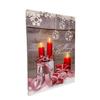 LED Lighted Art Christmas Canvas Painting (Burning Candles)