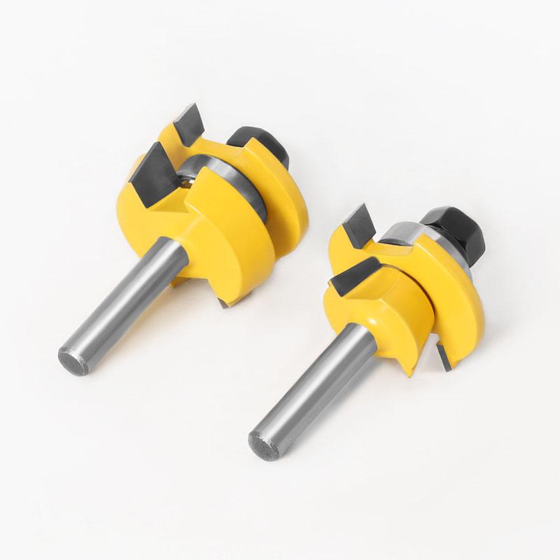 2PC 8mm Shank Rail & Stile Router Bit Set - Shaker Door Knife Woodworking Cutter Tenon Cutter for Woodworking Tools