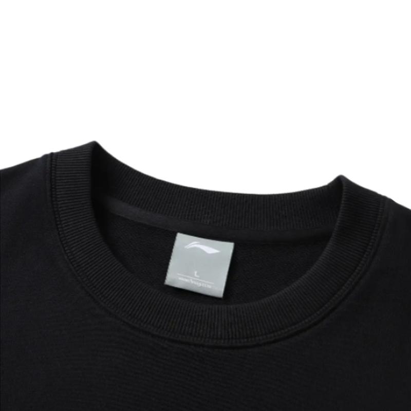 Li Ning Логотип с надписью Модный Свободный Универсальный Пуловер с круглым вырезом и длинными рукавами Толстовка Повседневный Спортивный костюм AWDUC43-1+AKLU881-1