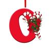 New Creative English Letter Hanging Acrylic Flat Christmas Tree Home Party Decoration Gift