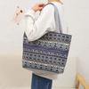 WTEMPO Double-sided Printed Women's Single Shoulder Bags Large Capacity Handbags Large Ethnic Style Leisure Shopping Tote Bags