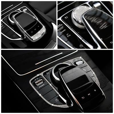Для Mercedes Benz E Class W213 2016-центральная консоль, кнопка регулировки мыши, переключатель, установка, наклейка с искусственным кристаллом и бриллиантом