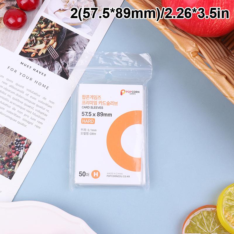50Pcs Korea Card Sleeves Photocard Holographic Protector Film Album Binder Pocket Page Protector
