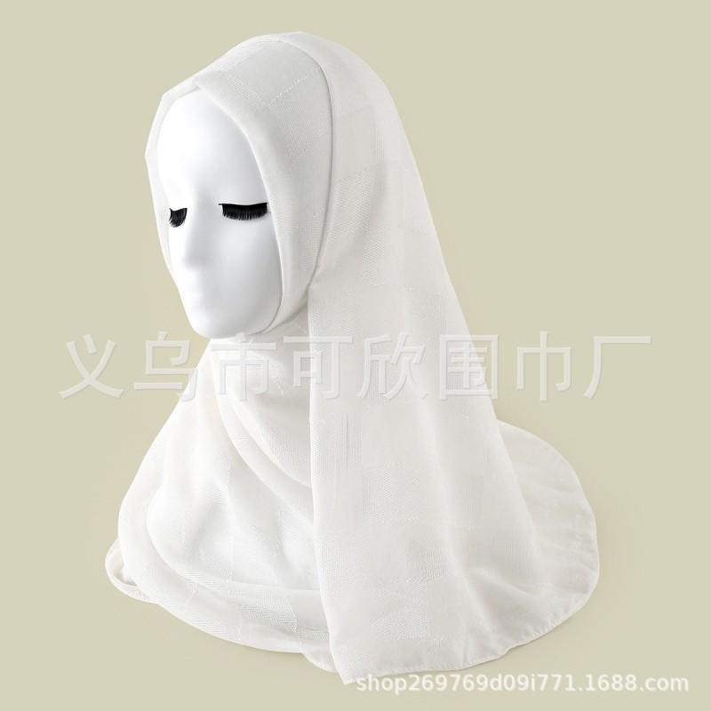 Womens Cotton Knitted Scarf Wrap Shawl Head Cover Lightweight Winter Street Style Edge Trimmed Long Wide 70cm