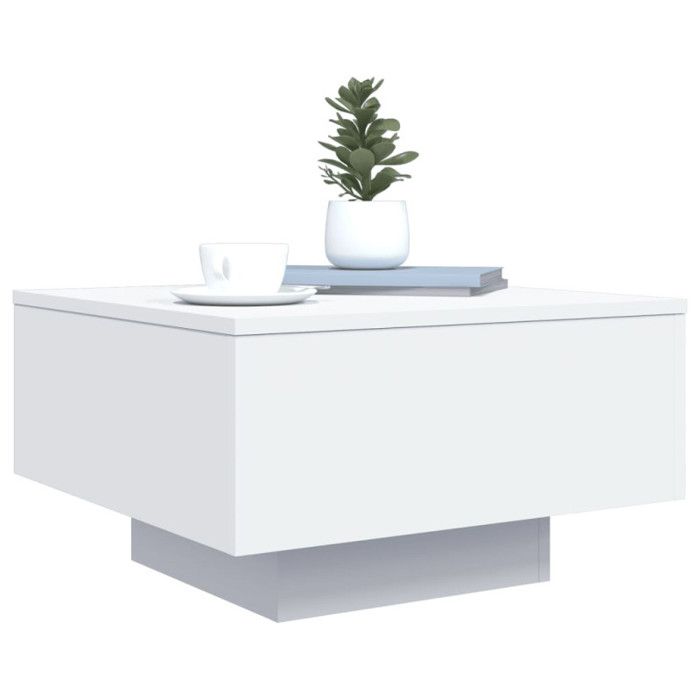 VidaXL Table basse blanc 55x55x31 cm bois d'ingénierie 836567