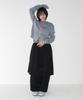 RONRON Layered Skirt Sweat Pants Black