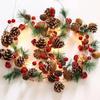 2/3M LED Red Fruit Bell, Pine Cone, Pine Needle Light String, Festive New Year Home, Christmas Decoration, Party Atmosphere