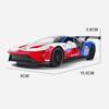 Масштаб 1/32 Ford V8 GT, литая под давлением модель автомобиля, игрушечный автомобиль с откатным механизмом, звуком и светом для детей, коллекция подарков для мальчиков и девочек