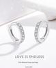 Korean Style S925 Sterling Silver Circle Earrings with Zircon Inlay – Women's Simple Studs
