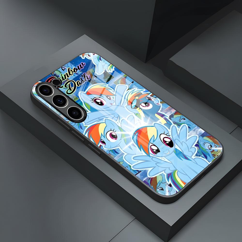 Мой мультяшный чехол для телефона Маленькие Понни для S25 Ultra Samsung S26 S23 S24 Fe S22 S20 S21 Plus A54 A34 A53 A16 Стеклянная крышка