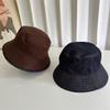 Autumn and Winter New Double-sided Can Wear Solid Color Denim Bucket Hat Women's Casual Fashion Versatile Sunscreen Sunshade Basin Hat