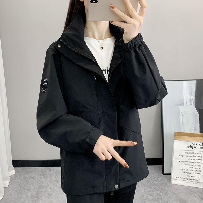 Fashionable Loose Spring and Autumn Women's Coat Best-selling Waterproof and Windproof Windbreaker for Women Outdoor Daily Commuting Casual Outerwear