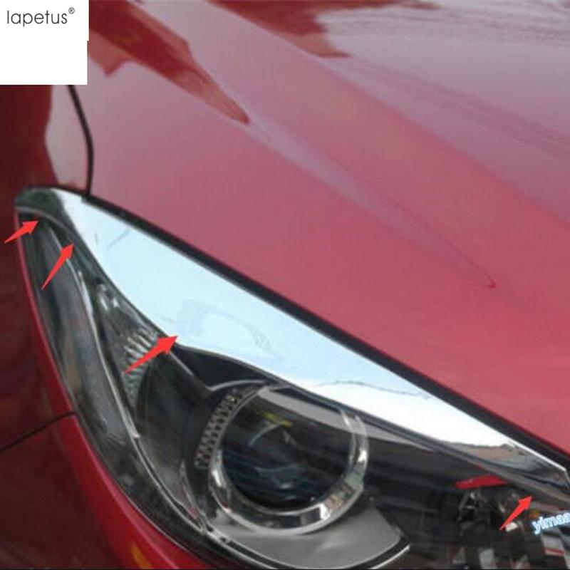 Для Mazda 3 AXELA 2014 2015 2016 Передняя фара Накладка Бровь Декоративная Накладка Хром ABS Автоаксессуары Внешний вид