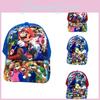 Мультяшная бейсболка Супер Марио, регулируемая солнцезащитная шляпа для детей и взрослых