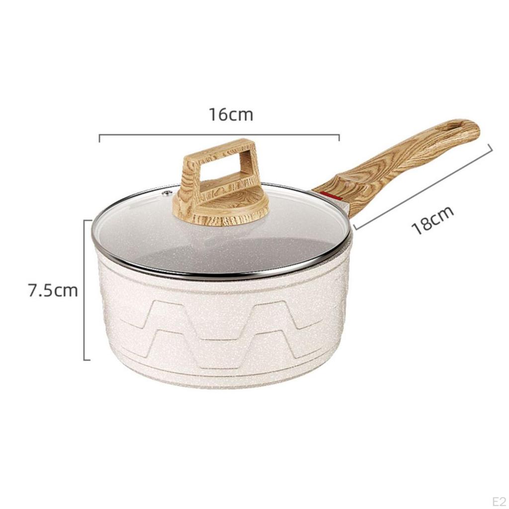 Молочный горшок с антипригарным покрытием для детского завтрака, 16 см, маленькая сковорода для плавления шоколада, нагревание, плавление, приготовление пищи