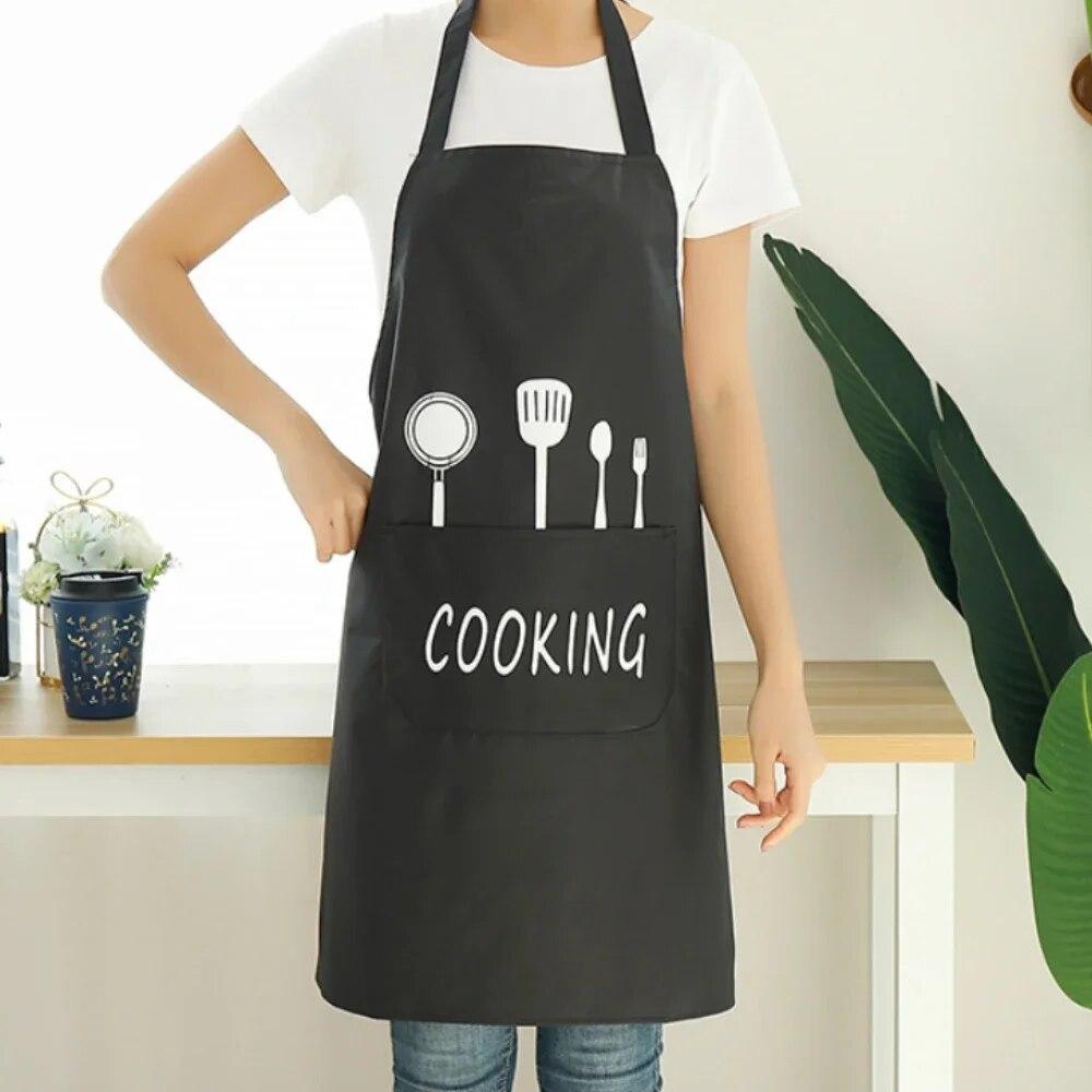 Kitchen Apron with Hand Wipe Pockets Waterproof and Oil Proof for Cooking Baking Chef's Favorite Great for Men Women Adult MIT